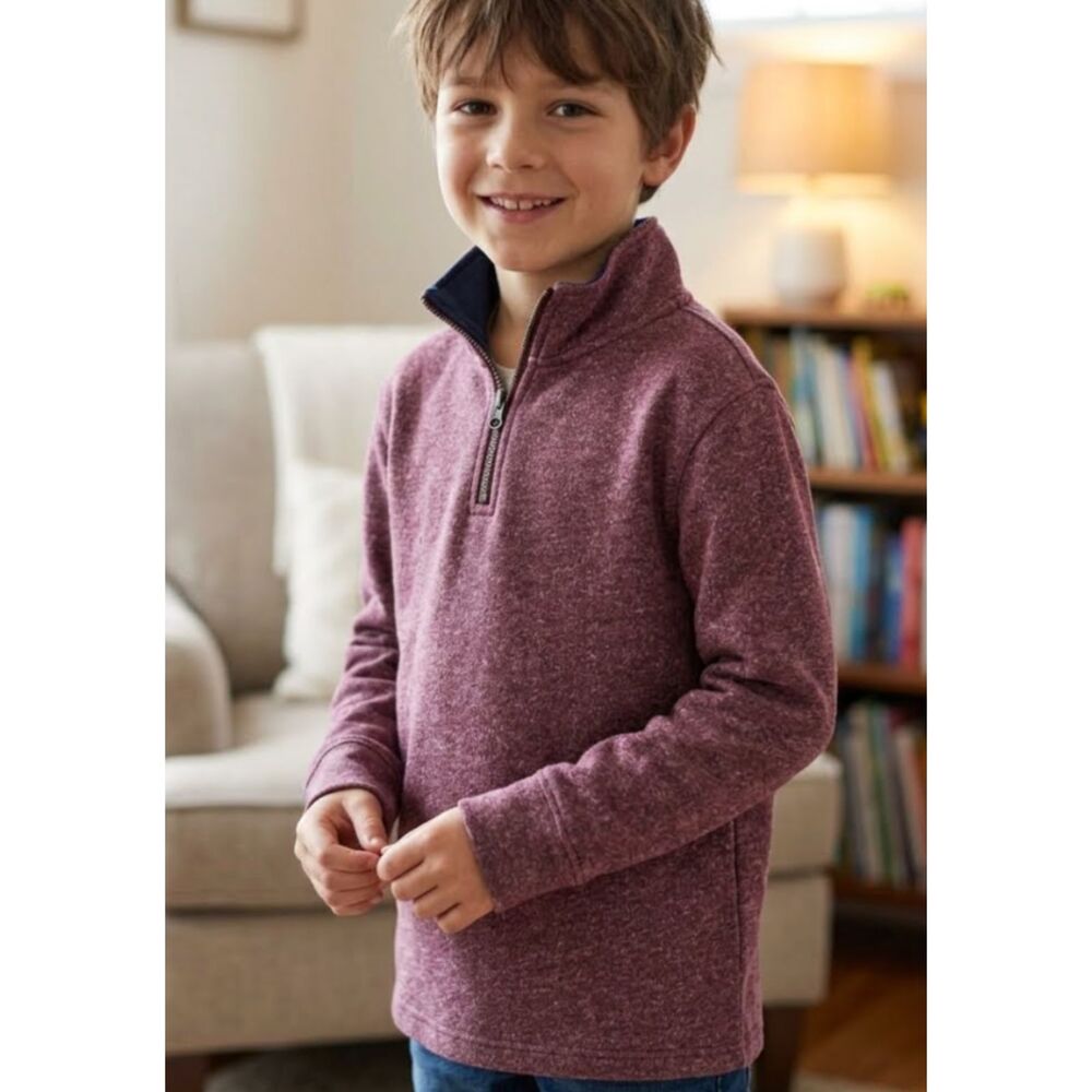 New The Children's Place Boys Quarter Zip Sweater Youth Child Size Medium 7-8